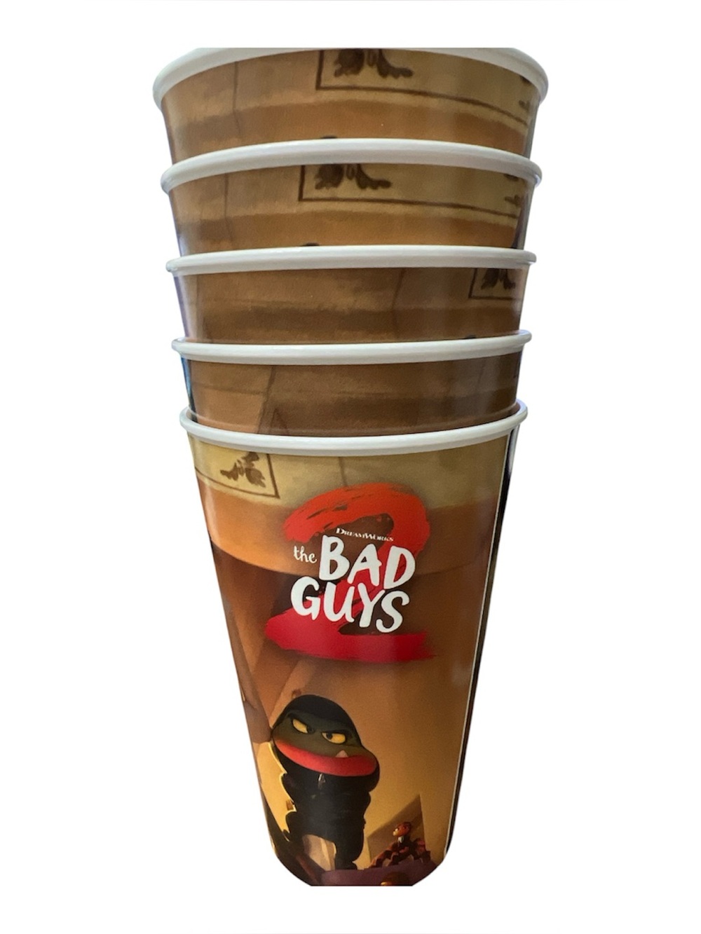 NEW!!! Limited Edition Set of 5 The bad guys 2 the Movie Cups